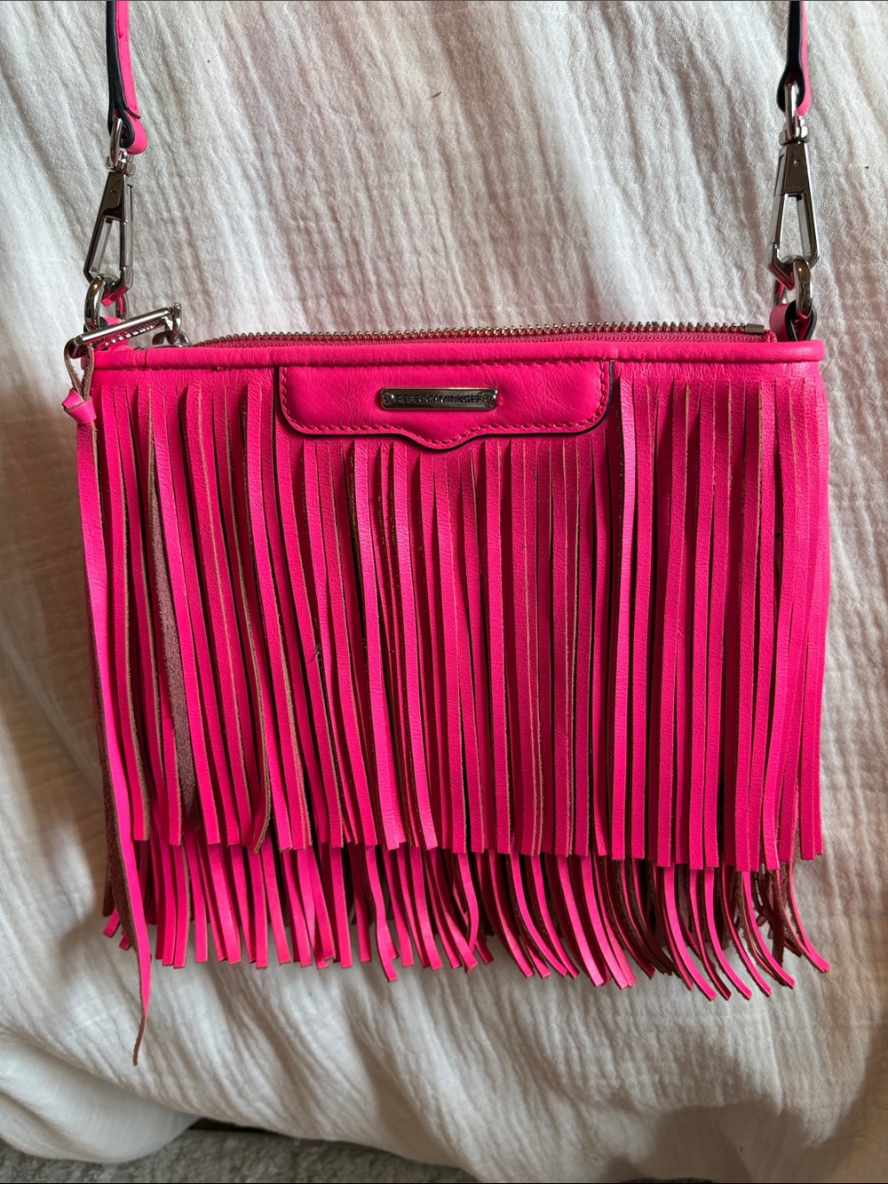 Rebecca Minkoff Finn Crossbody Bag - Electric Pink - Picture 3 of 7